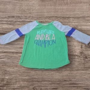 LIL GIRL'S CAT AND JACK QUARTER SLEEVE SHIRT